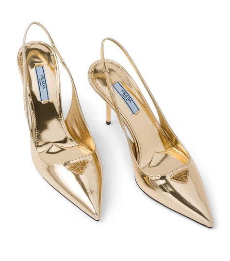 patent leather slingbacks prada|Prada leather slingback wedge pumps.